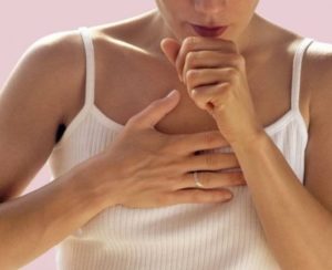 Приступы сухого кашля, жжение и боль в грудной клетке