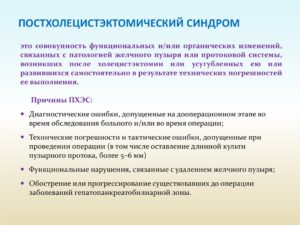 Постхолецистэктомический синдром