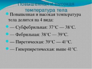 Субфебрильная температур