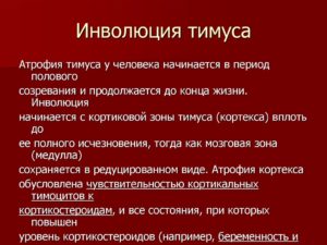 Неполная инволюция тимуса